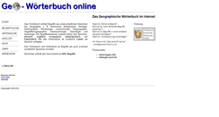 Desktop Screenshot of geowoerterbuch.com